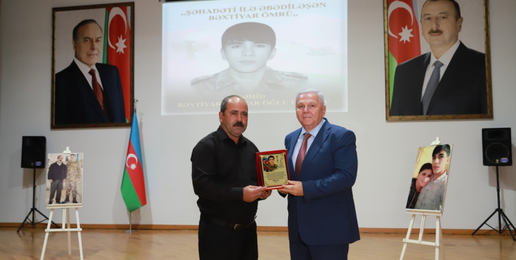 Şəkidə şəhid Bəxtiyar İdrisovun xatirəsinə həsr olunmuş “Şəhadəti ilə əbədiləşən Bəxtiyar ömrü” adlı anım tədbiri keçirilib